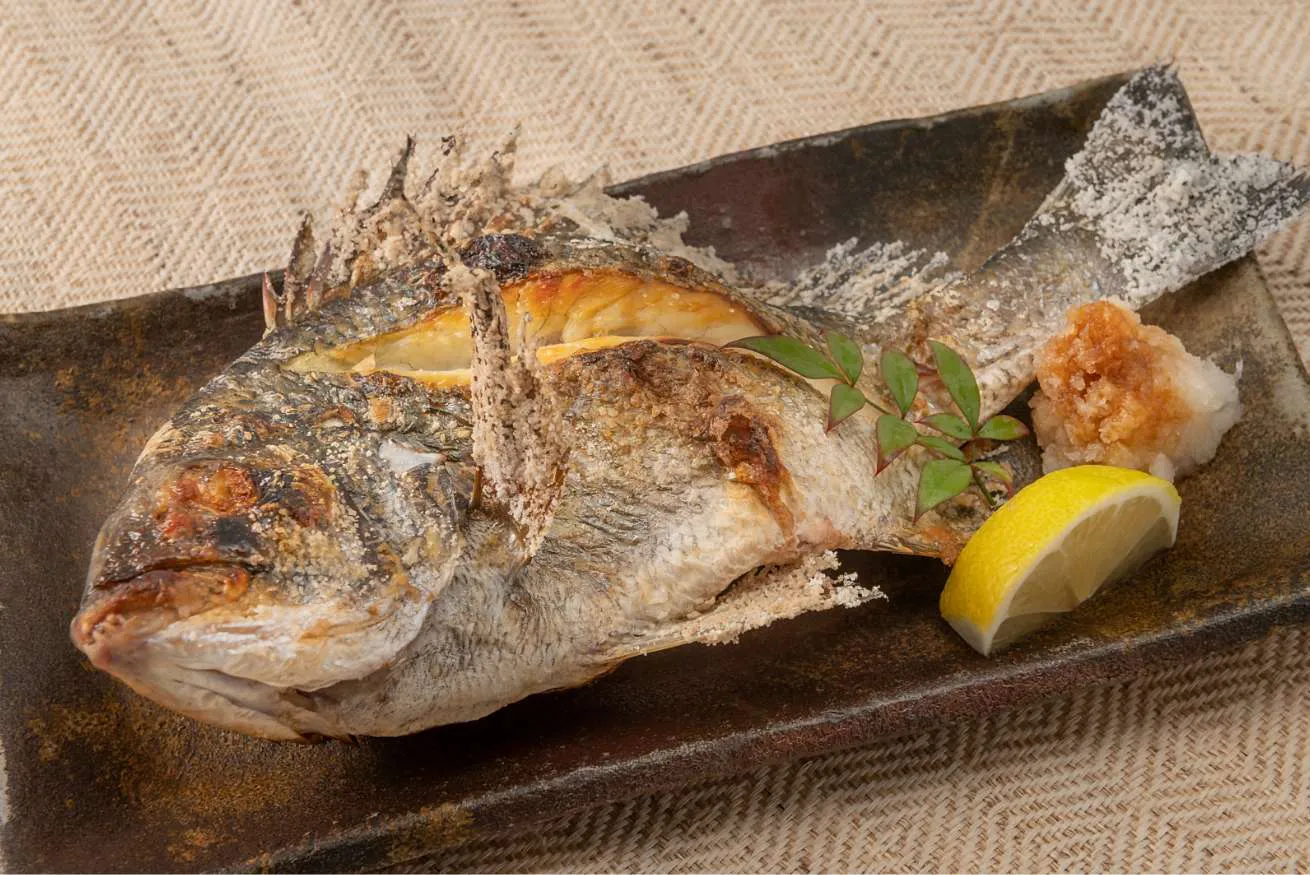クロダイの塩焼き