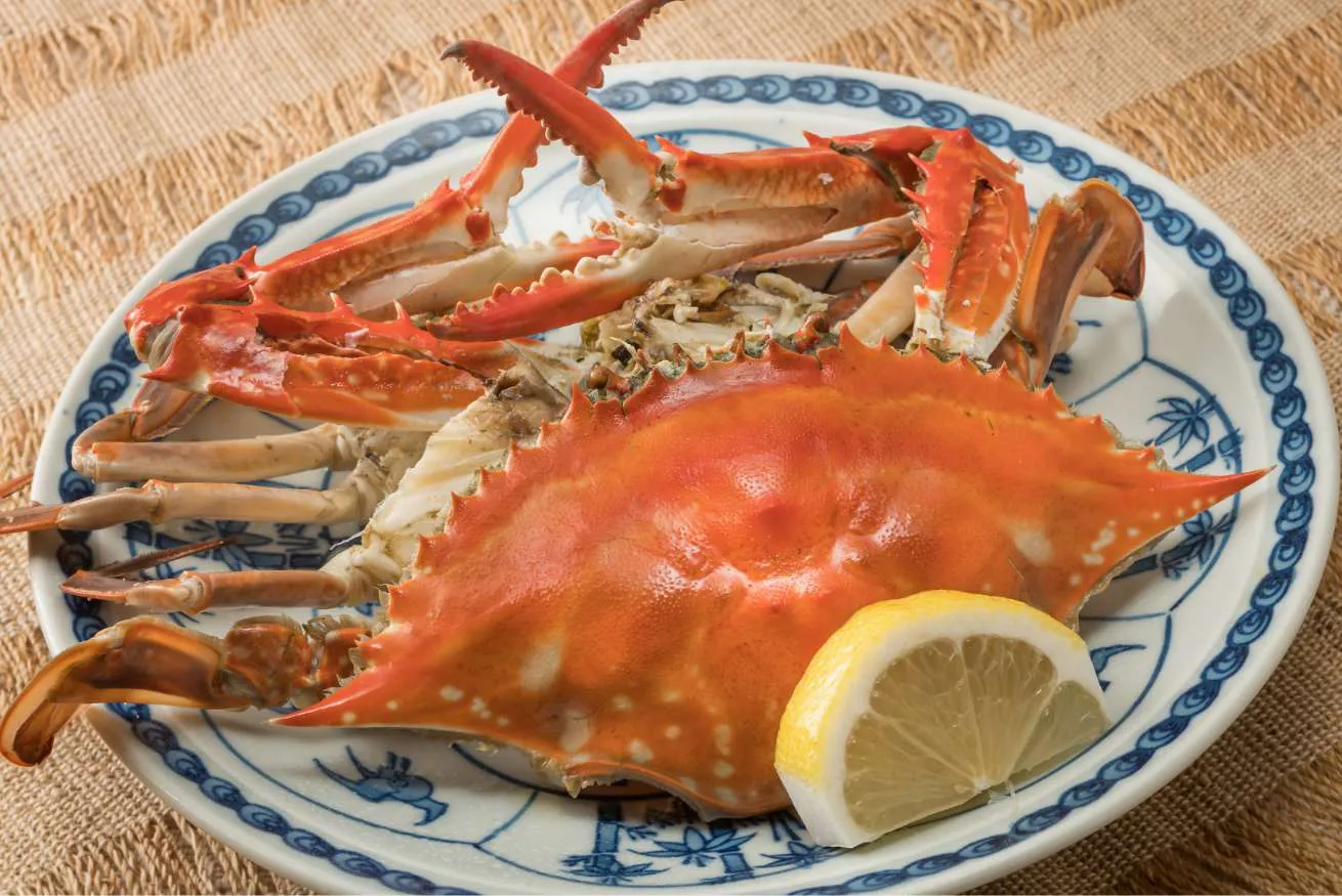 ワタリガニの塩ゆで