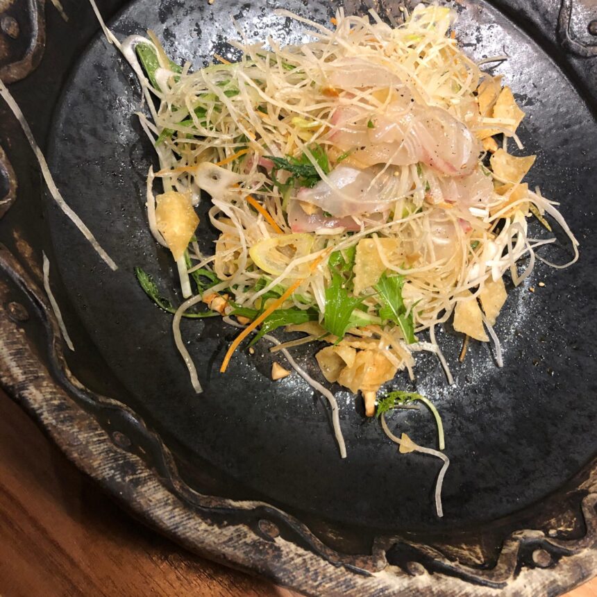 ぷりぷり天然鯛のカルパッチョ